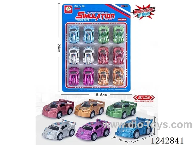 pull back car 2 types 6 colors 12PCS