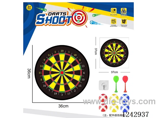 Sticky Ball Fabric Dartboard 36CM (Customizable Design)6 balls 2 Darts 1 Hook