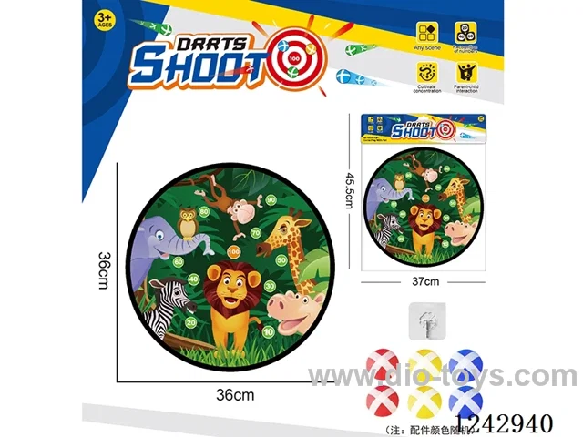 Sticky Ball Fabric Dartboard 36CM (Customizable Design)6 balls 1 Hook