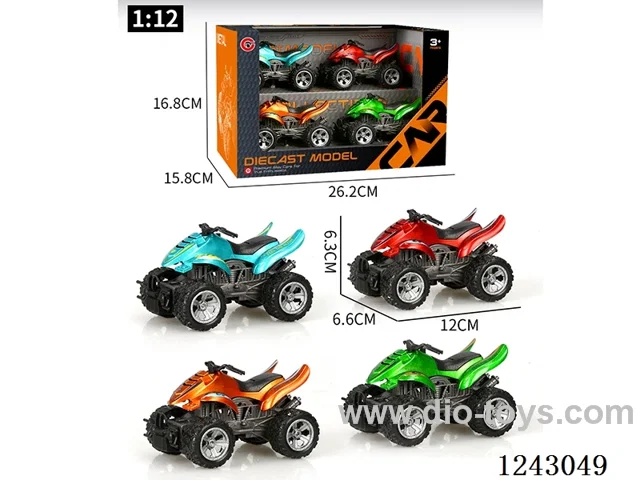1:12 alloy inertia beach Motorbike (4PCS)