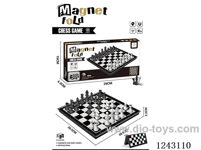 Chess (Magnetic) with 16pcs of white, 16pcs of black