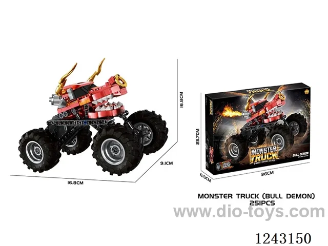 Pull back Monster Bull Devil Bigfoot Car (with Shock Absorber)