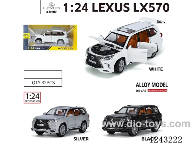 1. 24 Lexus 570-pull back car W L/M 3 colors