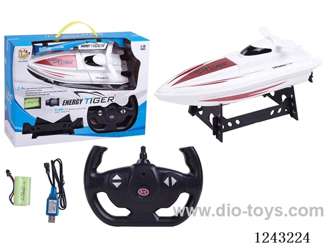 2.4G 4ch RC Boat Models 3 Colours Mixed included battery 4.8V500MA + USB Charging Cable + Display Stand