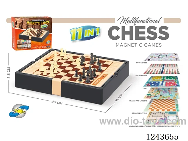 Puzzle Games Chess Table (11-in-1 with Magnetic)