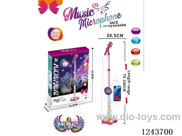 microphone with Lights, MP3 Connectable + Connecting Cable