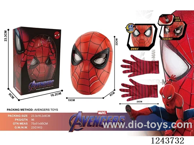 Spider-Man Mask + gloves (eyes blinking)