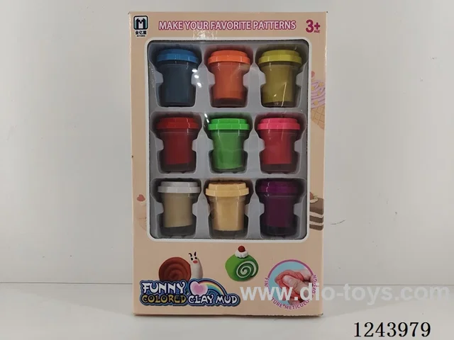 Colourful clay set