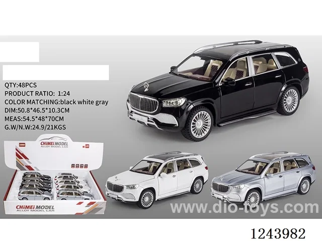 1:24 alloy Mercedes-Maybach GLS600 W L/M(8PCS)included battery