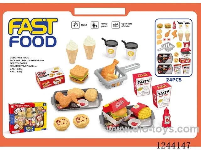 24PCS Fast food set