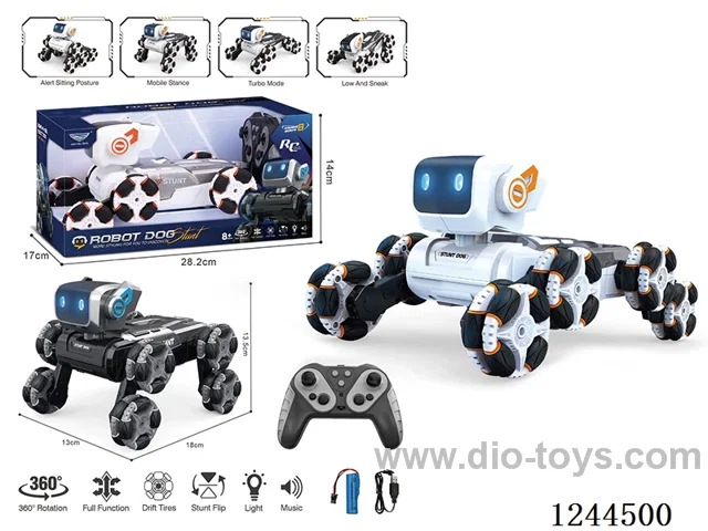 RC stunt dog W L/M 2 colors included battery