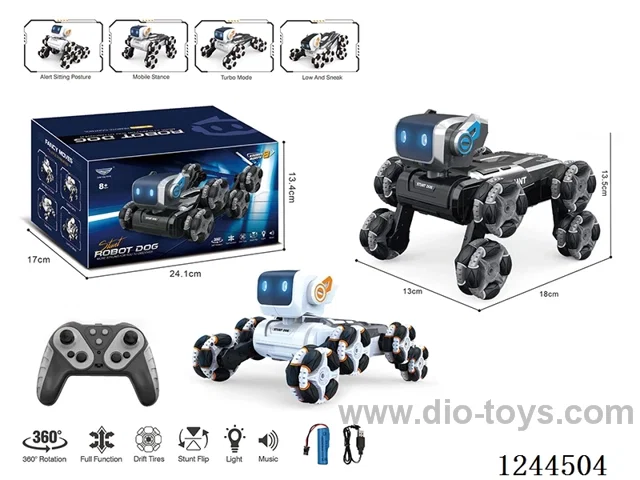 RC stunt dog W L/M 2 colors included battery