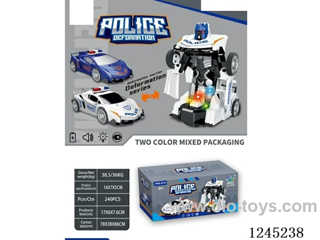 B/O Universal Transformer Police Car not included battery