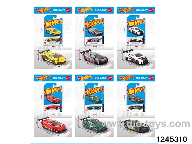 1:64 free wheel metal car (6 style random mix)