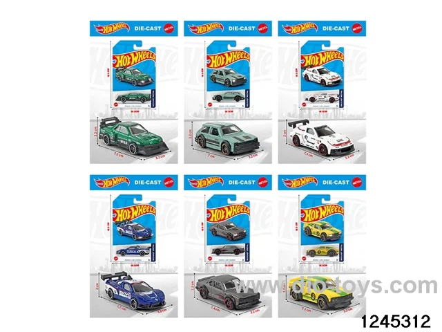 1:64 free wheel metal car (6 style random mix)