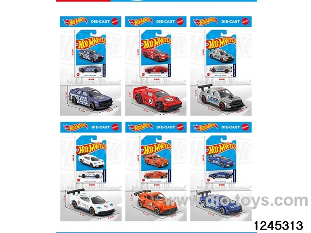 1:64 free wheel metal car (6 style random mix)