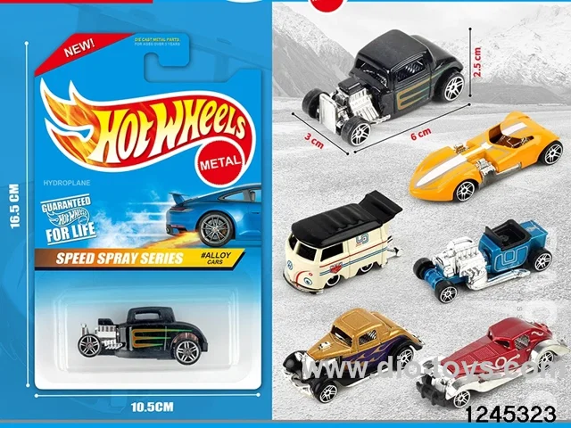 1:64 free wheel metal car (6 style random mix)