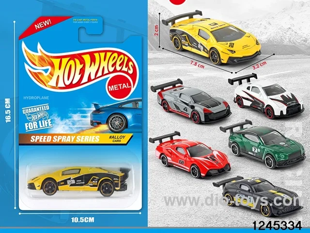 1:64 free wheel metal car (6 style random mix)