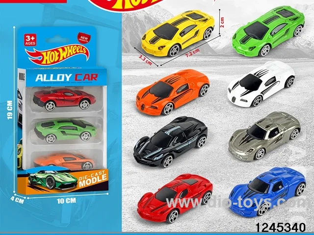 1:64 free wheel metal car (3 style random mix)