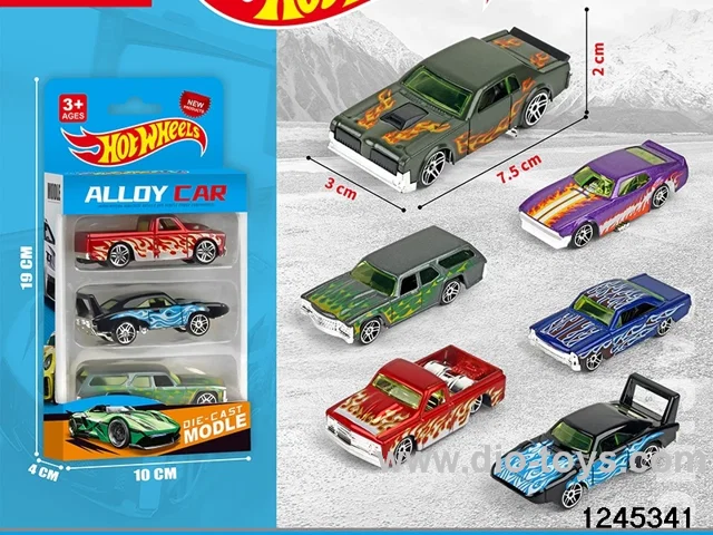 1:64 free wheel metal car (3 style random mix)