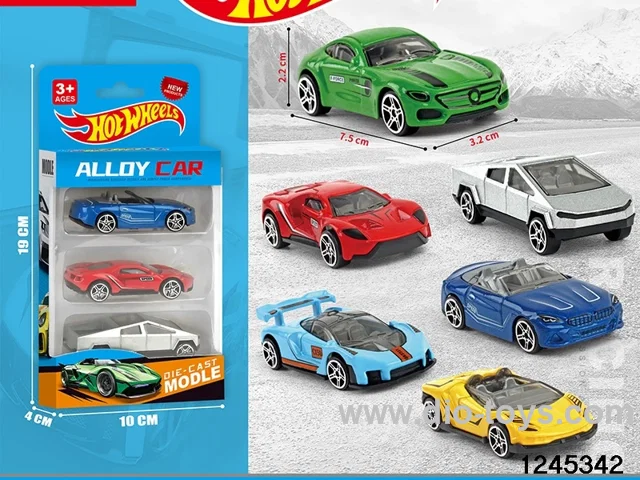 1:64 free wheel metal car (3 style random mix)