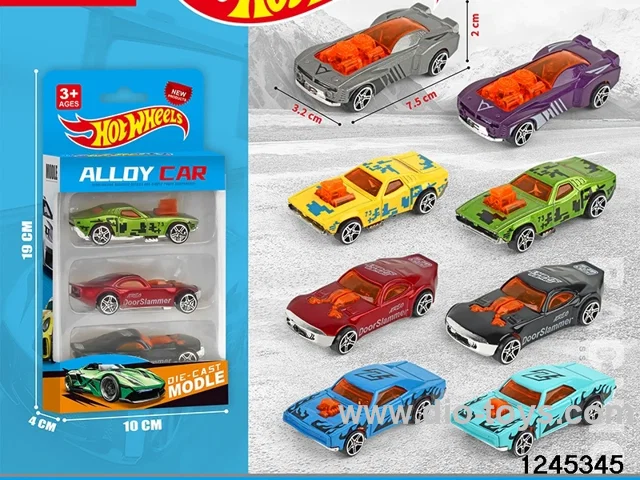 1:64 free wheel metal car (3 style random mix)