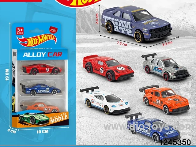 1:64 free wheel metal car (3 style random mix)