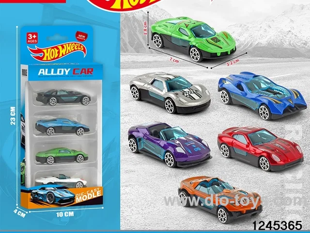 1:64 free wheel metal car (4 style random mix)