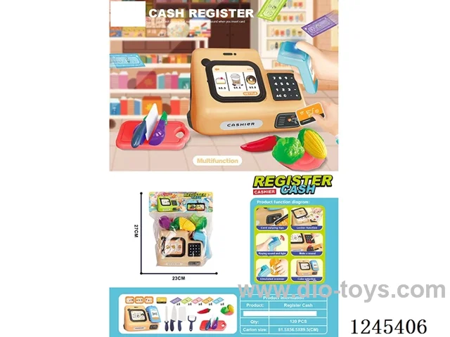 Cash Register Fruit and Vegetable Set not included battery