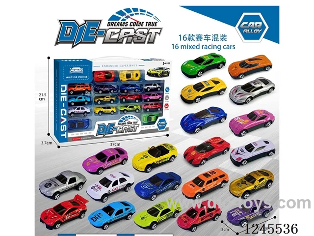 16pcs free wheel Alloy Small Car