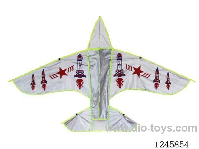 1.8m silver aeroplane kite fighter jet toy