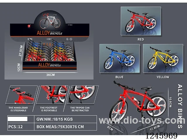 Alloy Bicycle 12PCS 3 colors