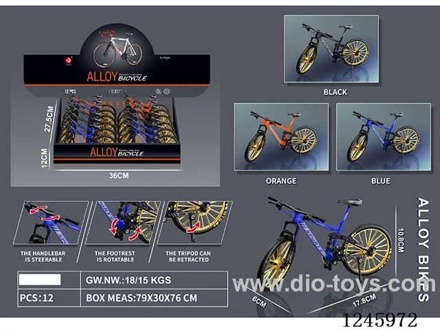 Alloy Bicycle 12PCS 3 colors