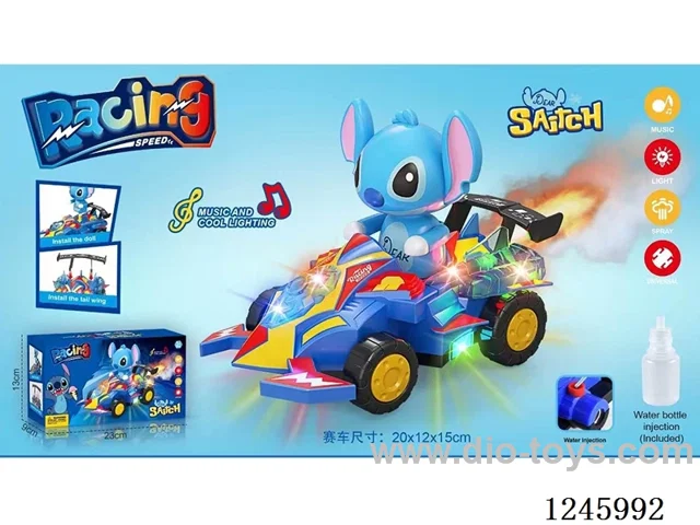 B/O universal Stitch racing car with light/spray