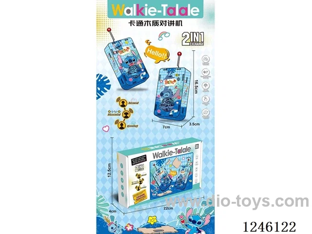Stitch cartoon wooden self-assembled walkie-talkie