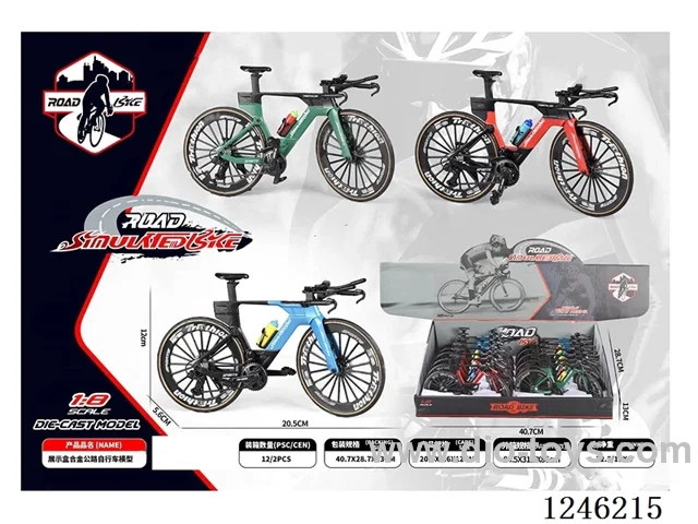 1:10 Alloy Mountain Bike 12PCS, 3 Colours Mixed - free wheel