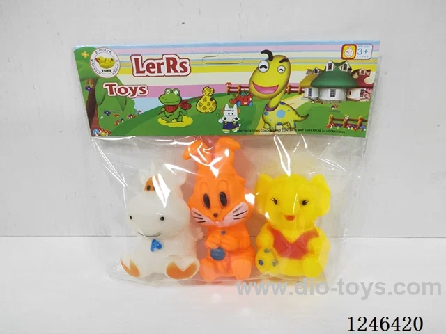 Rubber-moulded 3PCS Animals
