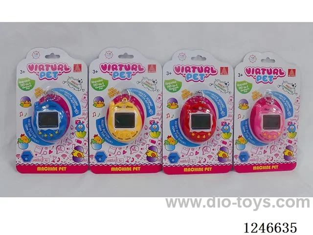 Upgraded 197-in-1 Multilingual Electronic Pet Machine with Cartoon Colour Background with beaded chain included battery 2*AG13