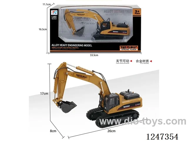 1:40 Alloy Crawler Excavator Static Model