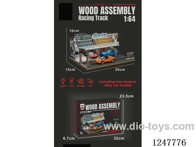 DIY wooden assembled race track model