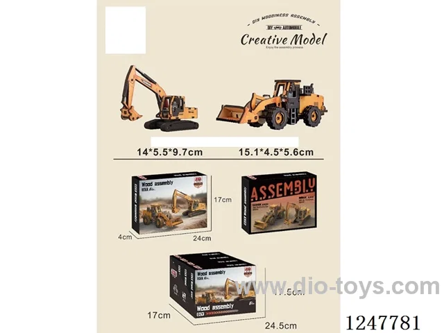 DIY wooden assembled project car (4PCS)