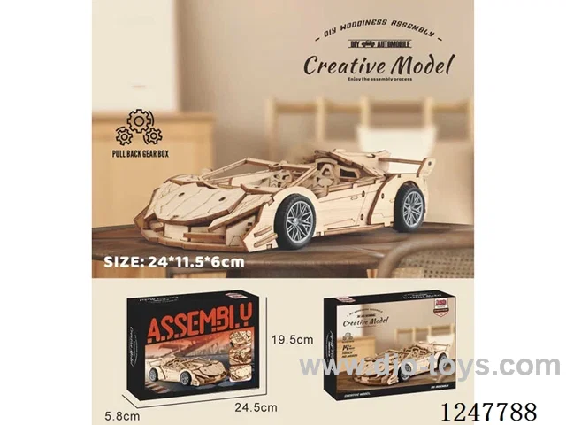 DIY wooden pull back roadster