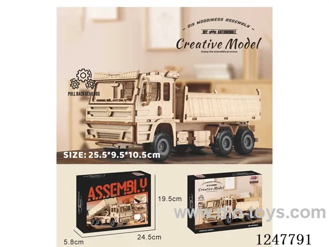 DIY wooden pull back engineering Truck
