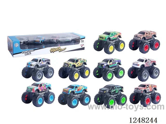 pull back tin car 4PCS 10 mixed