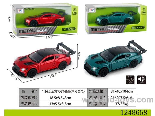 1 :36 Alloy Bentley GT Model W L/M included battery