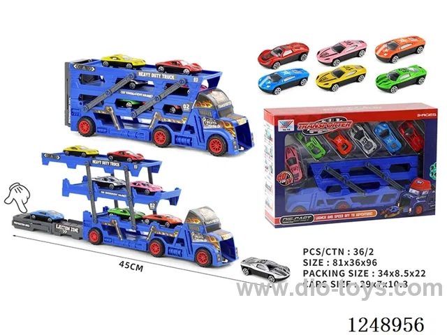 Folding transport catapult car with 6 alloy cars