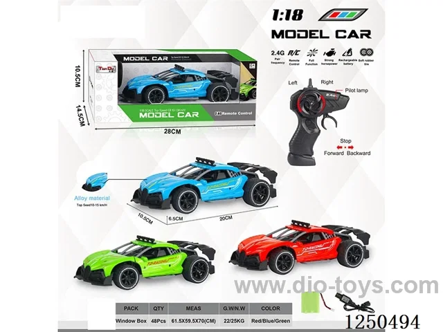 1:18 4ch 2.4G rc alloy car included battery