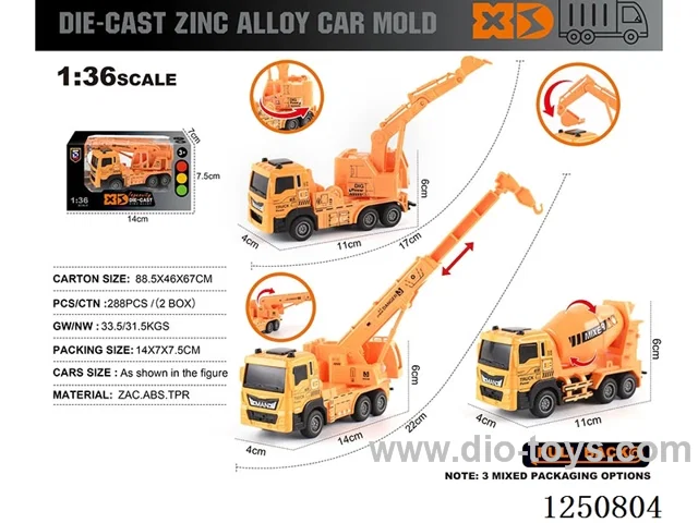 1:36 alloy engineering vehicles 3 mixed