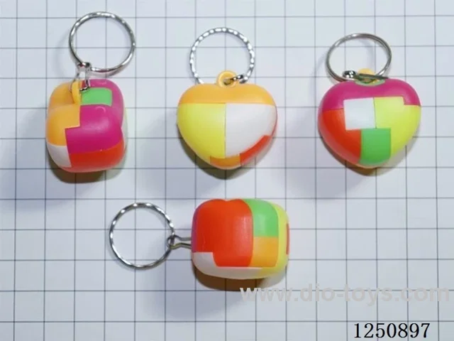 Keyring Heart-Shaped Rubik's Cube