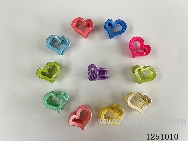 Printed Heart Hair Clip